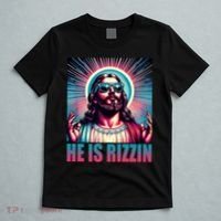 He Is Rizzin Jesus Christ T-Shirt thumb 5