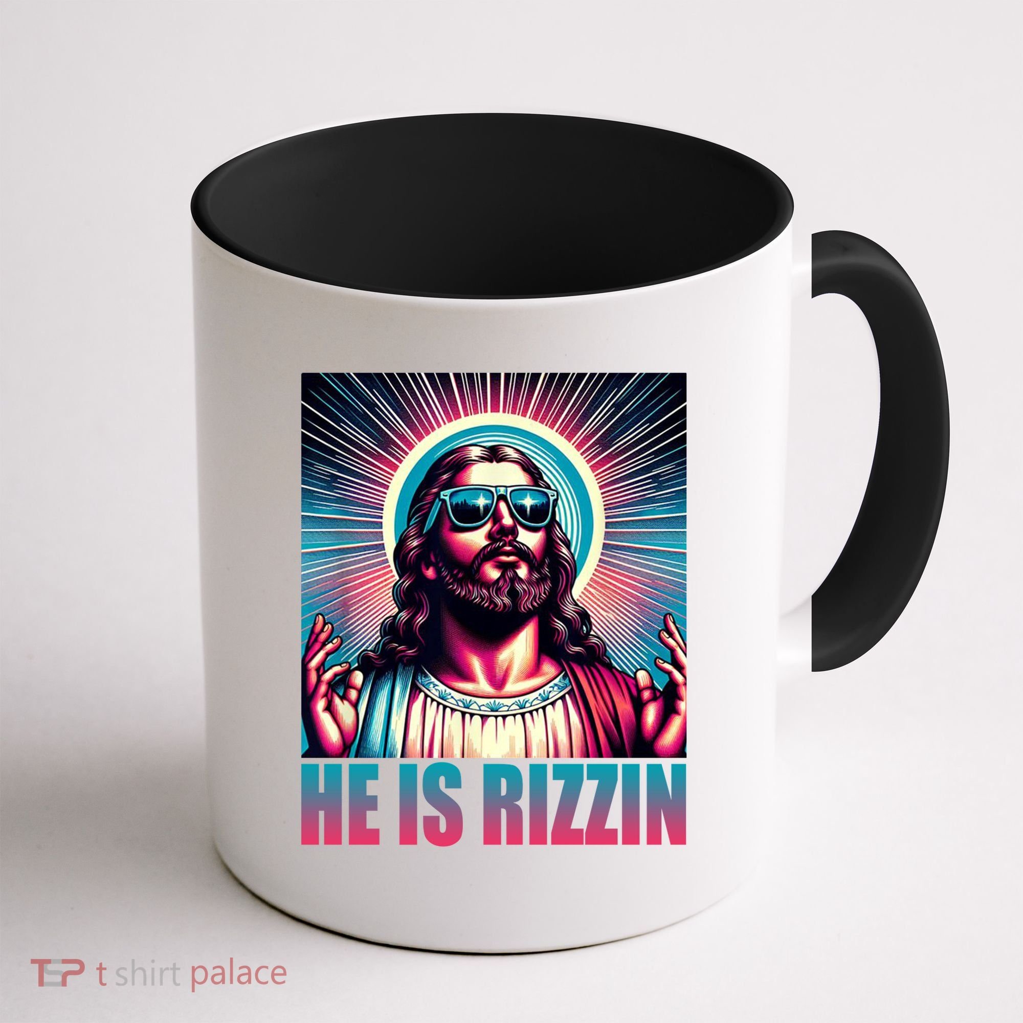 He Is Rizzin Jesus Christ Coffee Mug
