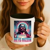 He Is Rizzin Jesus Christ Coffee Mug thumb 3