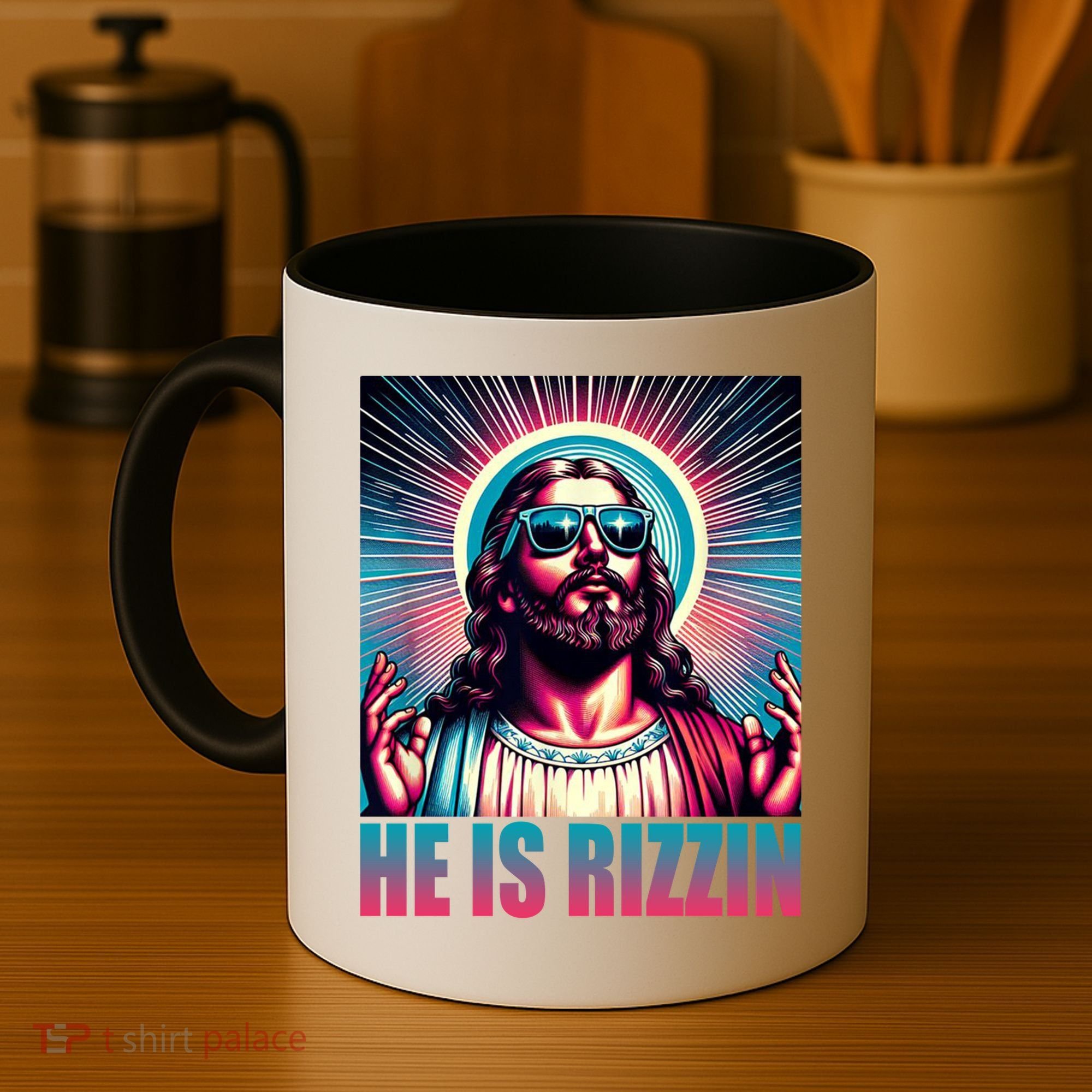 He Is Rizzin Jesus Christ Coffee Mug