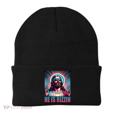 He Is Rizzin Jesus Christ Beanie
