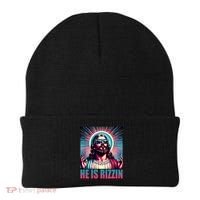 He Is Rizzin Jesus Christ Beanie thumb 0