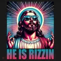 He Is Rizzin Jesus Christ Ornament thumb 1