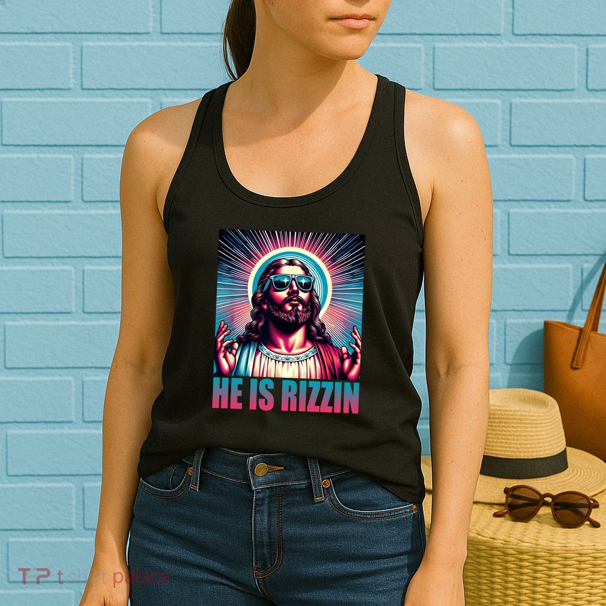 He Is Rizzin Jesus Christ Women's Tank Top