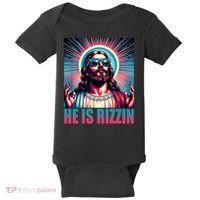 He Is Rizzin Jesus Christ Baby Bodysuit thumb 0