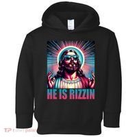 He Is Rizzin Jesus Christ Toddler Hoodie thumb 0