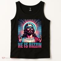 He Is Rizzin Jesus Christ Tank Top thumb 2