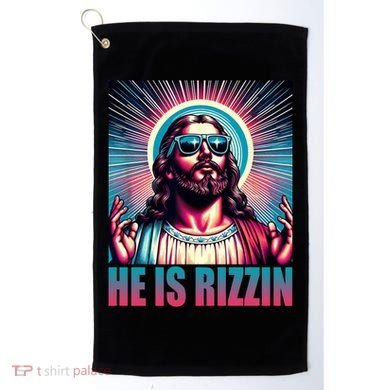 He Is Rizzin Jesus Christ Golf Towel
