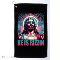 He Is Rizzin Jesus Christ Golf Towel thumb 0