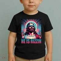 He Is Rizzin Jesus Christ Toddler T-Shirt thumb 2