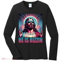 He Is Rizzin Jesus Christ Women's Long Sleeve Shirt thumb 0