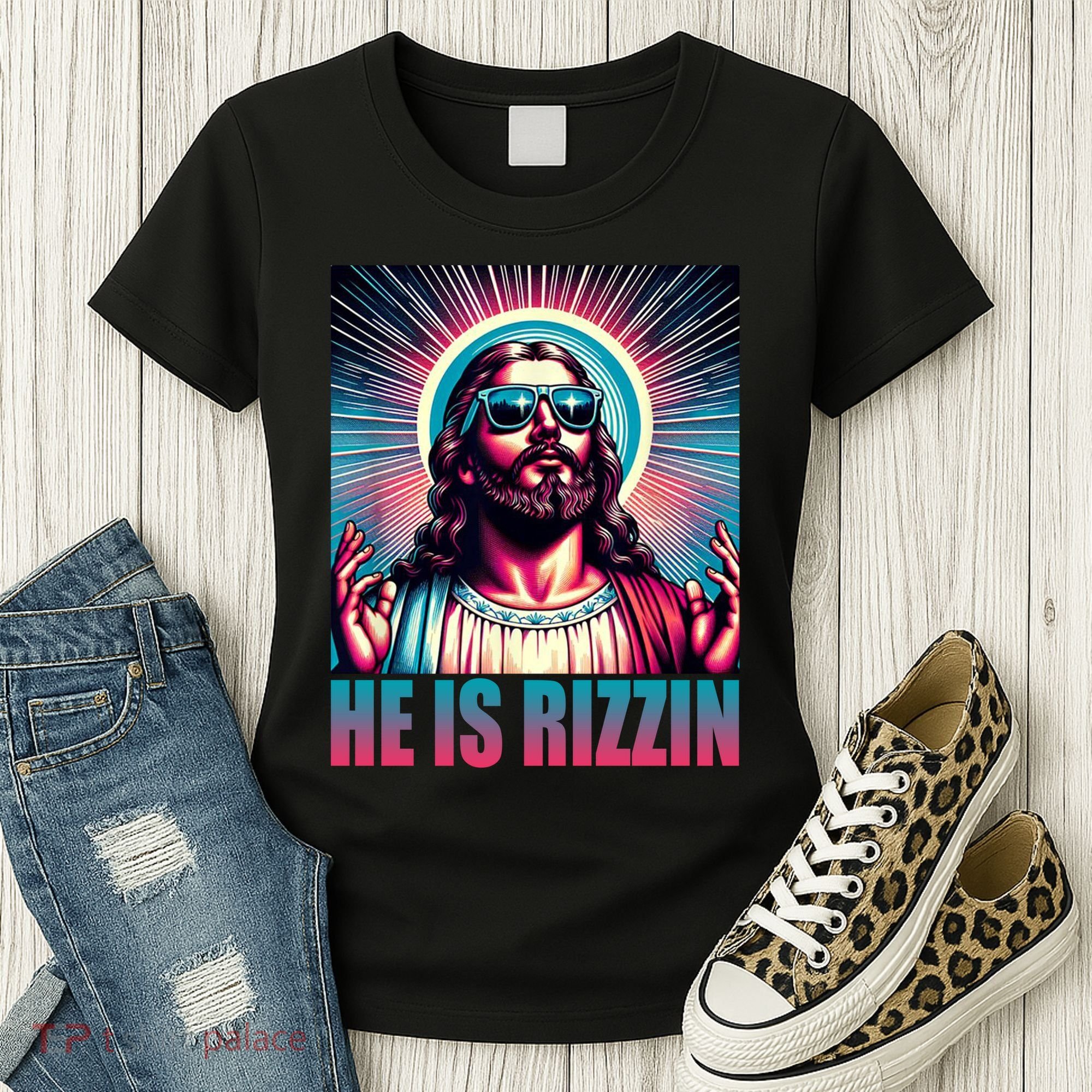 He Is Rizzin Jesus Christ Women's T-Shirt