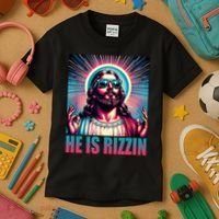He Is Rizzin Jesus Christ Kids T-Shirt thumb 3