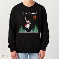 He Is Rizzin Funny Jesus Playing Basketball Meme Women's Sweatshirt thumb 0
