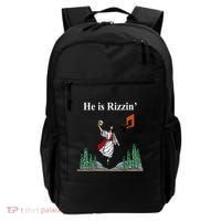 He Is Rizzin Funny Jesus Playing Basketball Meme Backpack thumb 0