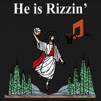 He Is Rizzin Funny Jesus Playing Basketball Meme Coaster thumb 2
