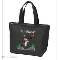 He Is Rizzin Funny Jesus Playing Basketball Meme Tote Bag thumb 3
