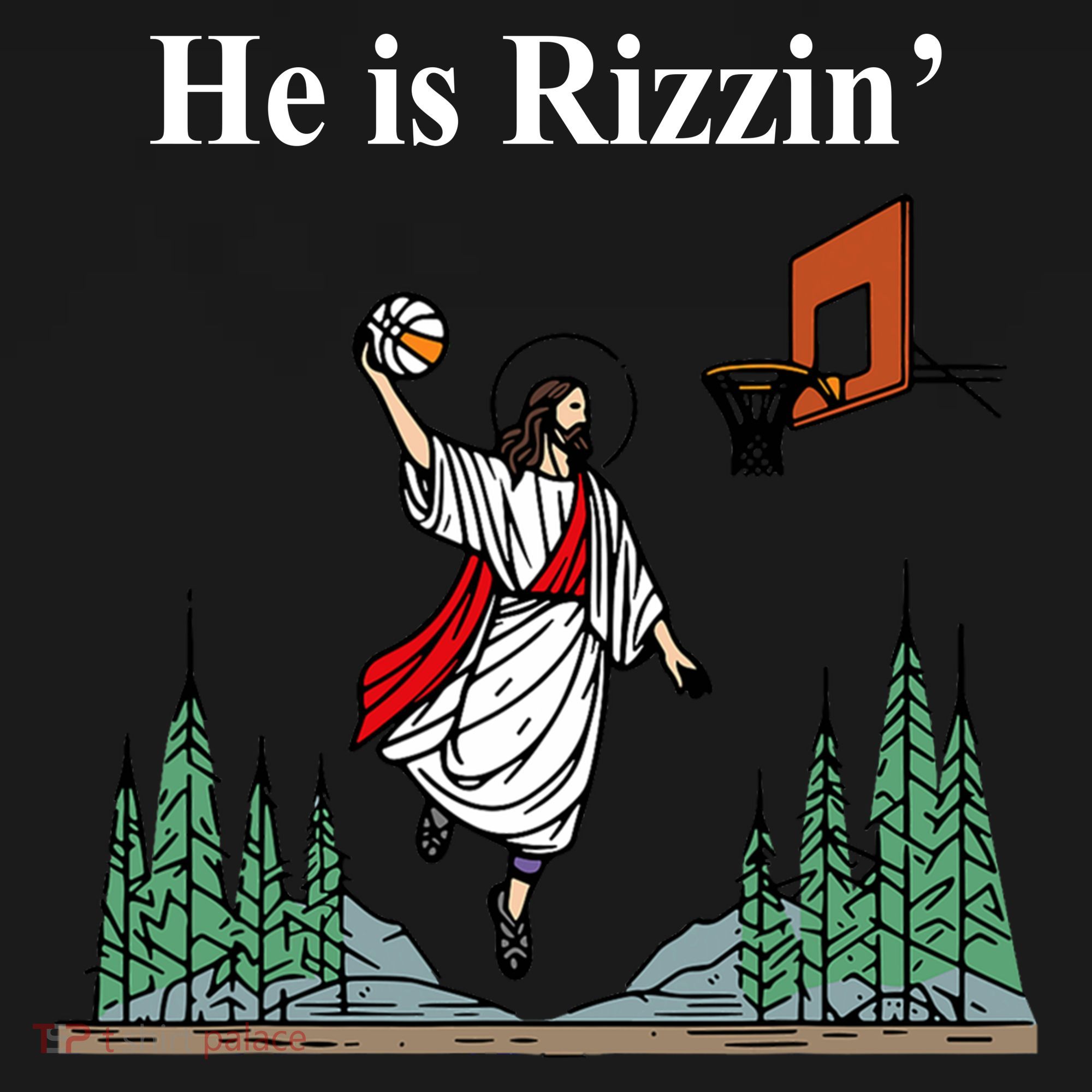 He Is Rizzin Funny Jesus Playing Basketball Meme Tote Bag