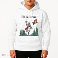 He Is Rizzin Funny Jesus Playing Basketball Meme Hoodie thumb 2