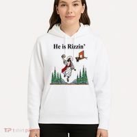 He Is Rizzin Funny Jesus Playing Basketball Meme Hoodie thumb 5
