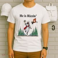 He Is Rizzin Funny Jesus Playing Basketball Meme T-Shirt thumb 6