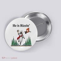 He Is Rizzin Funny Jesus Playing Basketball Meme Button thumb 0