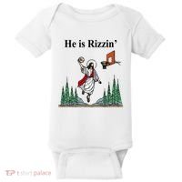 He Is Rizzin Funny Jesus Playing Basketball Meme Baby Bodysuit thumb 0