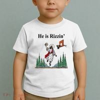 He Is Rizzin Funny Jesus Playing Basketball Meme Toddler T-Shirt thumb 2