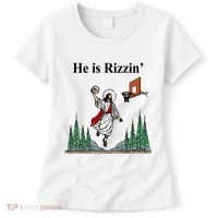 He Is Rizzin Funny Jesus Playing Basketball Meme Women's T-Shirt thumb 0