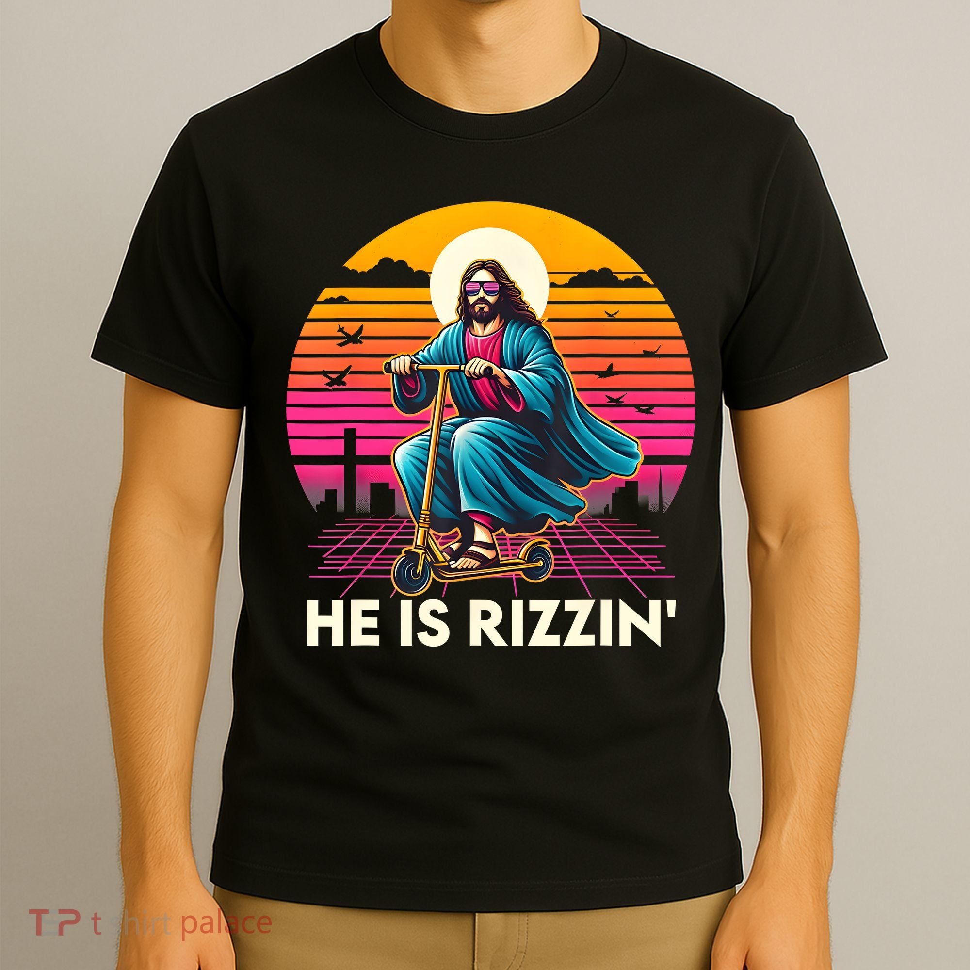 He Is Rizzen Jesus Is Rizzen Cool Jesus Jesus Has Rizzen T-Shirt