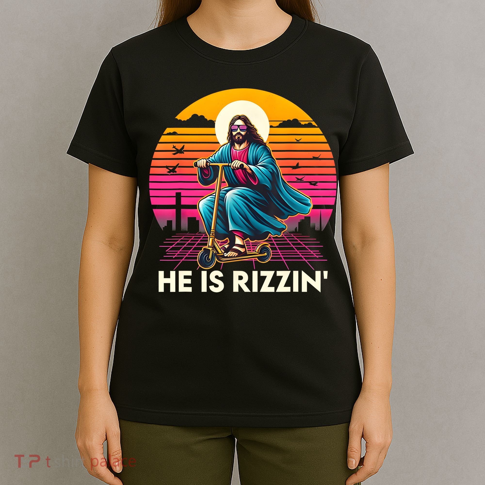 He Is Rizzen Jesus Is Rizzen Cool Jesus Jesus Has Rizzen T-Shirt