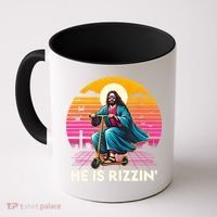 He Is Rizzen Jesus Is Rizzen Cool Jesus Jesus Has Rizzen Coffee Mug thumb 0