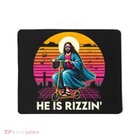 He Is Rizzen Jesus Is Rizzen Cool Jesus Jesus Has Rizzen Mousepad thumb 0