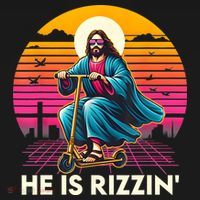 He Is Rizzen Jesus Is Rizzen Cool Jesus Jesus Has Rizzen Mousepad thumb 1