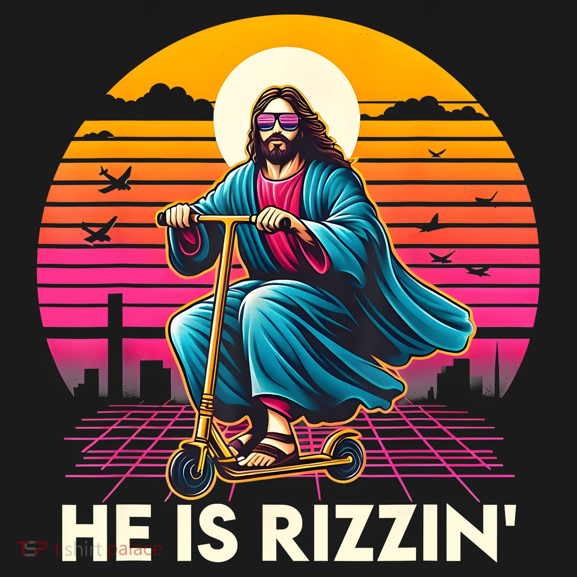 He Is Rizzen Jesus Is Rizzen Cool Jesus Jesus Has Rizzen Women's Tank Top