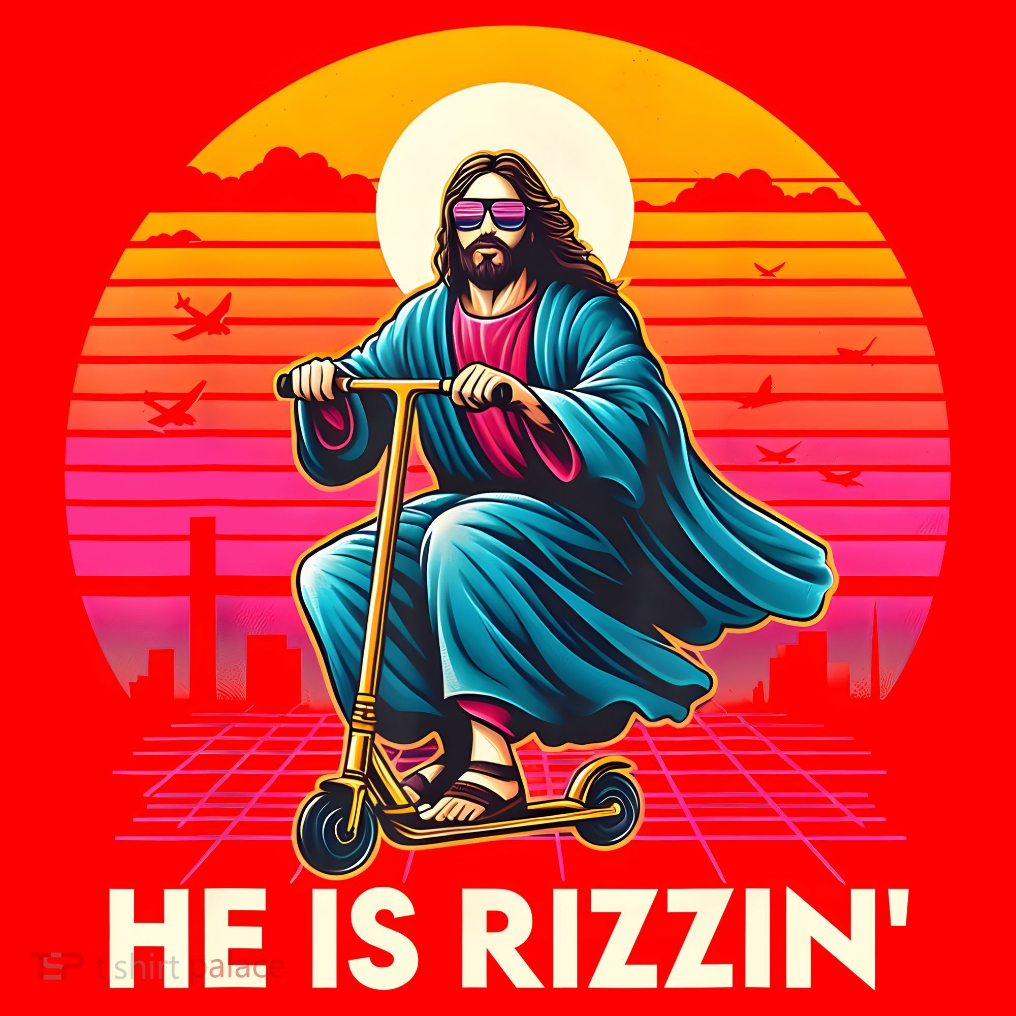 He Is Rizzen Jesus Is Rizzen Cool Jesus Jesus Has Rizzen Santa Hat