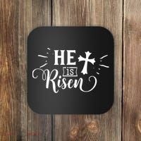 He Is Risen Jesus Easter Cross Coaster thumb 0