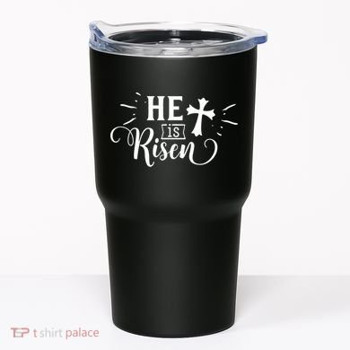 He Is Risen Jesus Easter Cross Tumbler