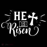 He Is Risen Jesus Easter Cross Women's Tank Top thumb 5