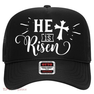 He Is Risen Jesus Easter Cross Hat