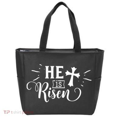 He Is Risen Jesus Easter Cross Tote Bag