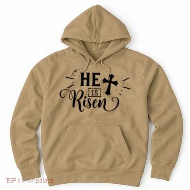 He Is Risen Jesus Easter Cross Hoodie