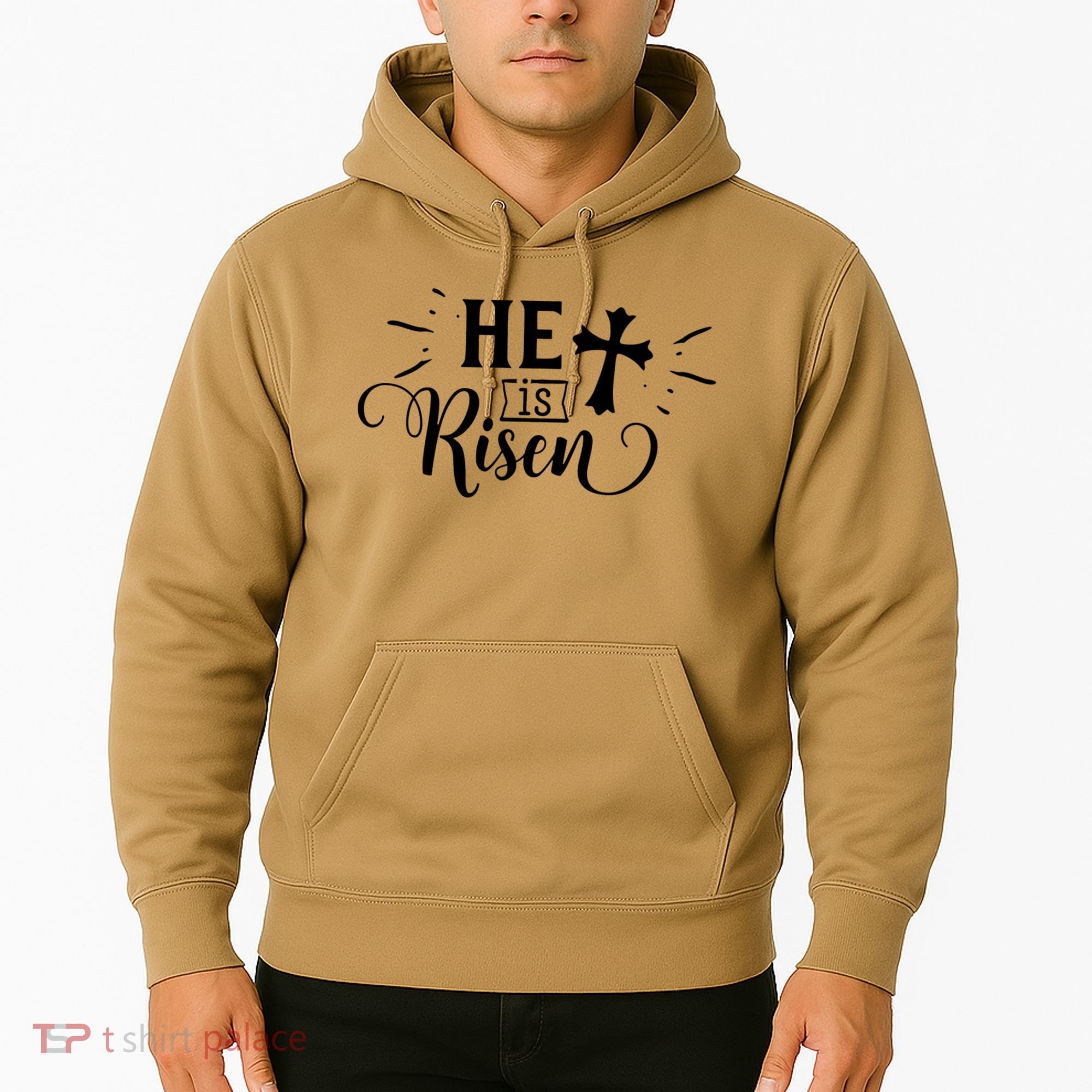 He Is Risen Jesus Easter Cross Hoodie