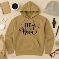 He Is Risen Jesus Easter Cross Hoodie thumb 3