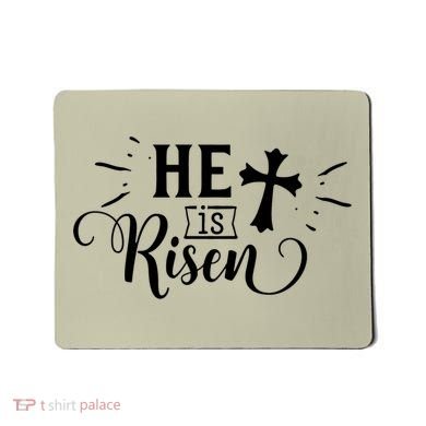 He Is Risen Jesus Easter Cross Mousepad