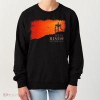 He Is Risen Matthew 286 Jesus Christ Cross Gift Women's Sweatshirt thumb 0