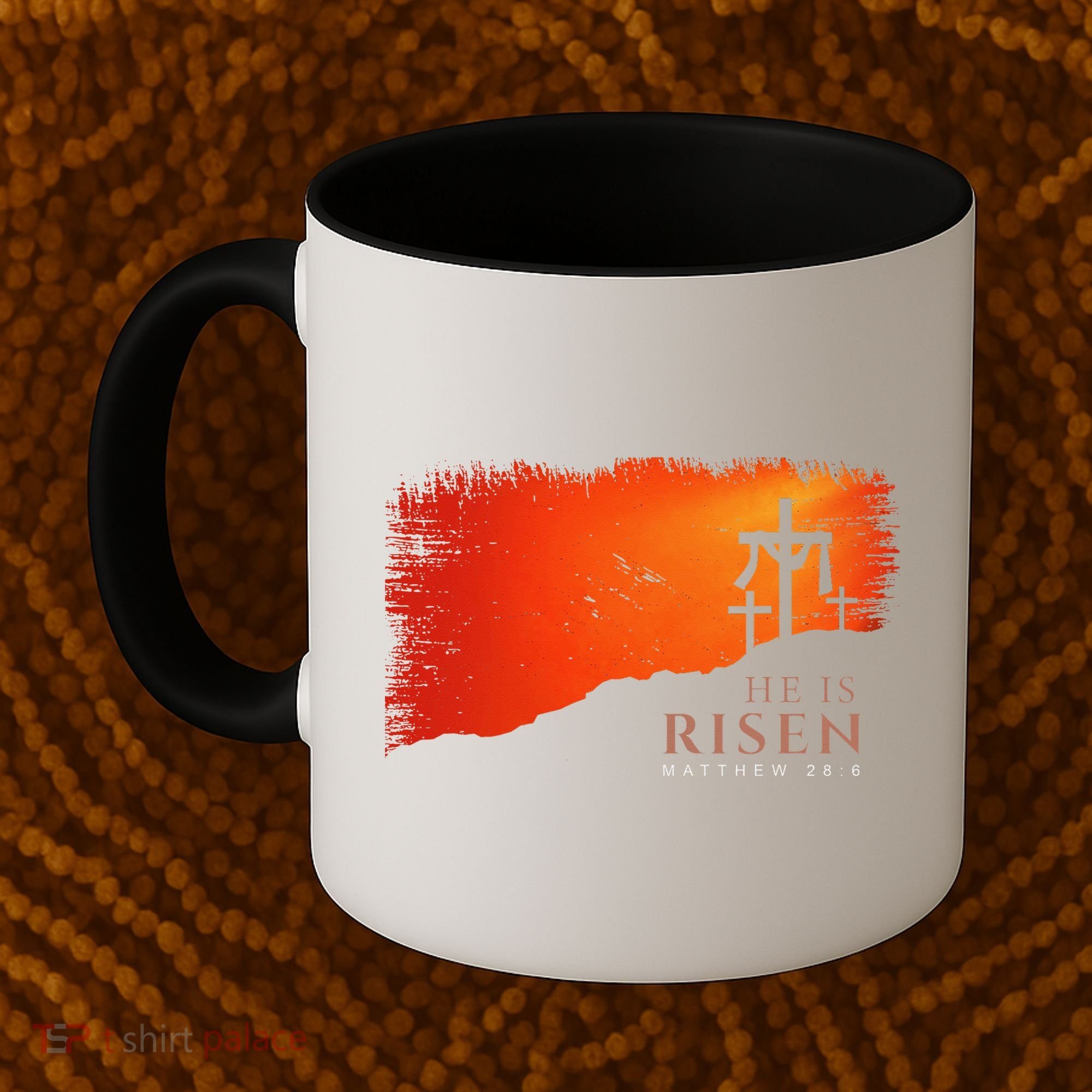 He Is Risen Matthew 286 Jesus Christ Cross Gift Coffee Mug