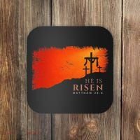 He Is Risen Matthew 286 Jesus Christ Cross Gift Coaster thumb 0