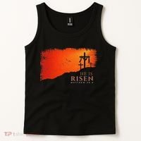 He Is Risen Matthew 286 Jesus Christ Cross Gift Tank Top thumb 2