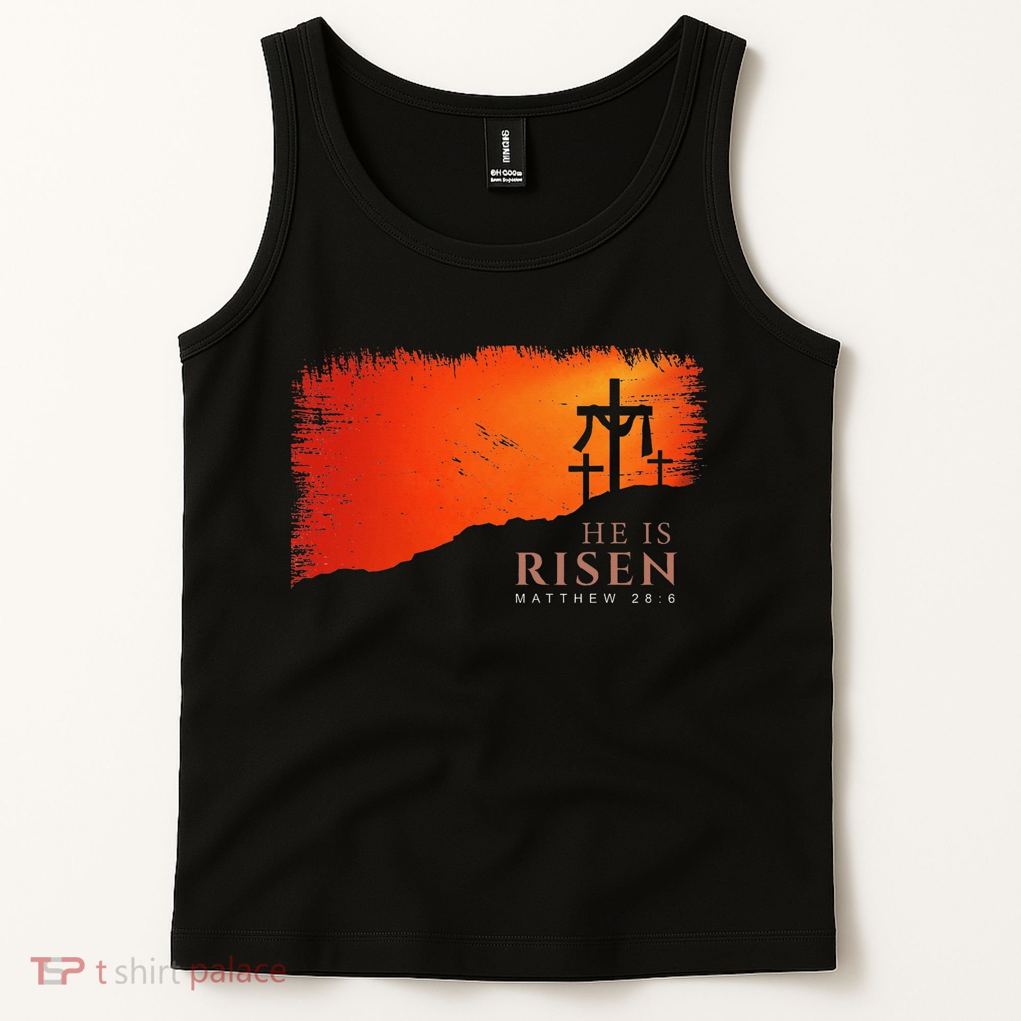 He Is Risen Matthew 286 Jesus Christ Cross Gift Tank Top
